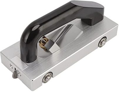 Phefop Manuellt Golvspårverktyg, U-formad Spårskärare med Styrremskiva för PVC-plastgolv (1,5-3,0 Mm tjocklek), Husbyggnadsverktyg i Aluminiumlegering, Silver