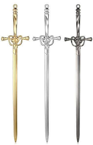 HJZHII 3 Pack Letter Openers, Sword Letter Opener with Ergonomic Handle Stainless Steel Envelop Slitter Mail Opener Tool for Home Office Mail Supplies