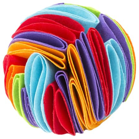 MUELODSIC Balle Interactive à Renifler pour Chien en Tissu Résistante à l'abrasion, Facile à Ranger, Jouet de Chasse pour Animaux de Compagnie en Différentes Couleurs