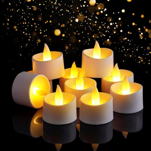 LQTSLFM 12 Piezas Velas LED Efecto Llama Realistas Velas con Pilas Vela LED Larga de 200 Horas para Bodas, Fiestas, Halloween, Navidad, Cumpleaños