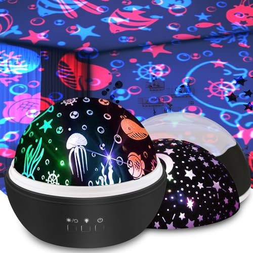 Moredig Led Projektor Sternenhimmel, 360° Drehbar Nachtlicht Baby Kinder Nachtlicht Sternenhimmel für Kinderzimmer Schlafzimmer Neugeborenes zum Geburtstag Geschenke zum Weihnachten Geschenke