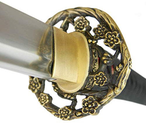 Toshiro Swords Samuraischwert Sakura Ishime Katana Metall Klinge hochwertiger Kohlenstoffstahl sehr scharf!