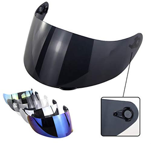 Visera de casco,Tickas Ajuste de la cara del visor de la lente del casco del escudo del viento de la motocicleta para AGV K1 K3SV K5