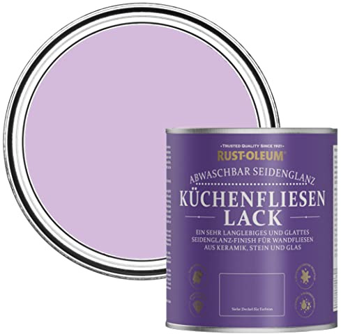 Rust-Oleum Purple water resistant Kitchen Tile Paint in Satin Finish - Violet Macaroon 750ml