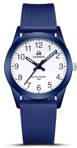 LN LENQIN Kids Watch Boys Watch Girls Watches Waterproof Analog Quartz Watches for Children with Silicone Band