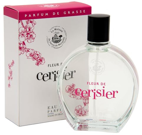 La Maison du Savon de Marseille - Eau de Parfum - Luxury Perfume Spray for Women - Natural Fragrances from Grasse -Cherry Blossom Fragrance - Long Lasting Sweet Floral Scent - 100ml