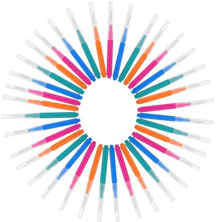 Anneome 40 Stück Teiliges Interdentalbürsten für Zahnzwischenräume Effektives Mundpflege Werkzeug für Braces Reisen und Farblich Sortiert