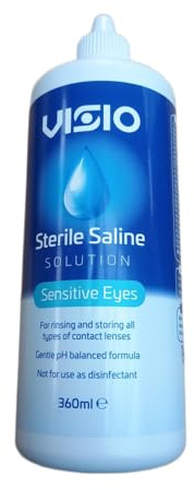 Contact Lens Care Saline Solution 360ml - Gentle Rinse & Storage