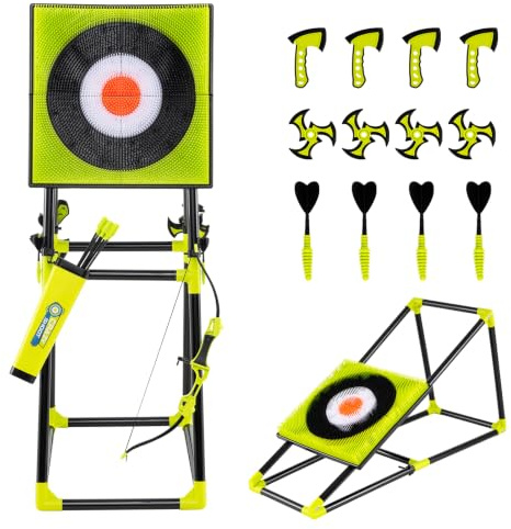 COSTWAY Juego de Diana de Cerdas para Niños 8+, Juego de Lanzamiento Tiro (70 x 50 x 140 cm)