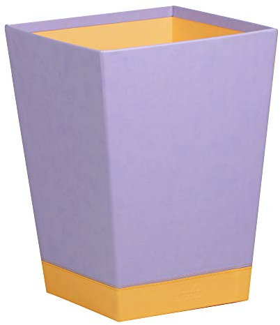 Rhodia 318829C Papierkorb (24 x 24 x 32 cm, Kunstleder, elegant und praktisch, ideal für Ihr Büro) 1 Stück, iris