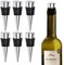 FBBULES 6 Pezzi Tappo Vino Metallo, Tappi per Bottiglie di Vino Riutilizzabili per Preservare Vino Birra Champagne (Argento)