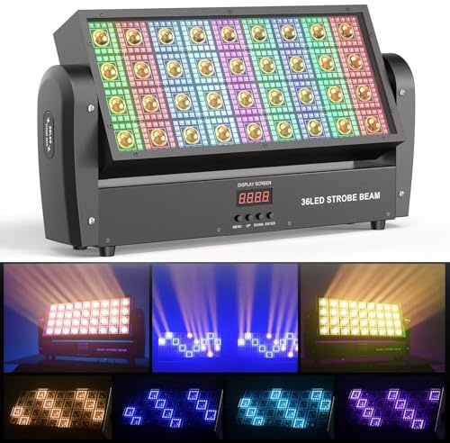 Strobe Beam Stage Light, 220W LED Wallwasher Bar Effect Spotlight Stage Lighting Moving Head for Disco Party DJ Outdoor, 1 Piece (Swingable)