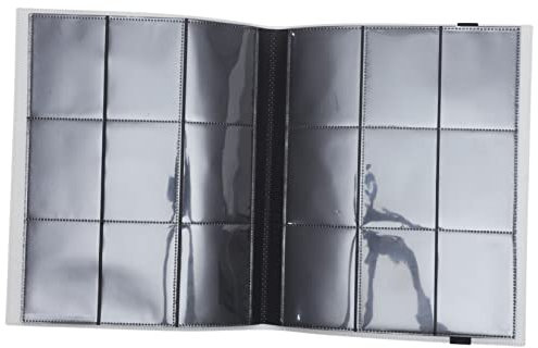 MOLUCKFU Kartenbuch Sammelkartenalbum Handelsordner 9 Taschen Reißverschluss Fußballkartenhüllen Fußball-sammelkarten Ticket-album Fotokartenalbum Kartenhalter Karte Speicheralbum Grey Pp