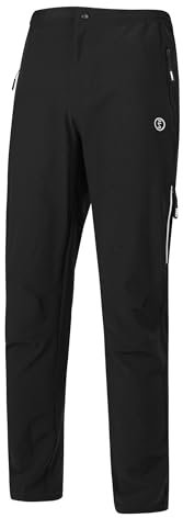 INBIKE Fahrad Hose Herren Lang Fahrradhose Sommer Fahrradbekleidung Rennrad MTB Jogging Radhose Radlerhose Reißverschluss Tasche Schwarz M