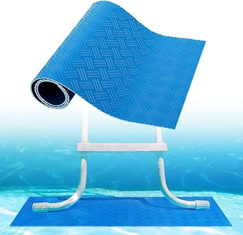 Pool Ladder Mat, PVC Anti-Slip Pool Protective Ladder Pad, Foldable Pool Step Ladder Mat For AboveGround And IngroundPools(90x23cm)