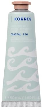 KORRES COASTAL FIG Handcreme, feuchtigkeitsspendende Handpflege mit Süßmandelöl, natürlicher Feigenduft, silikon- & parabenfrei, vegetarisch, für weiche Hände und gepflegte Nagelhaut, 50 ml