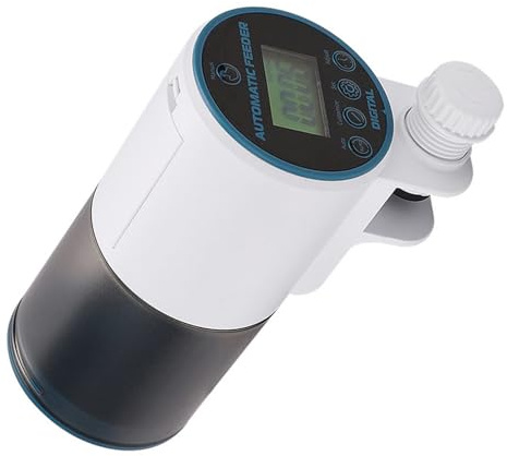 Oxtxuzdm Comedero inteligente para peces con tiempo de alimentación ajustable y modos, ideal para acuaristas ocupados y alimentación automática de uso diario
