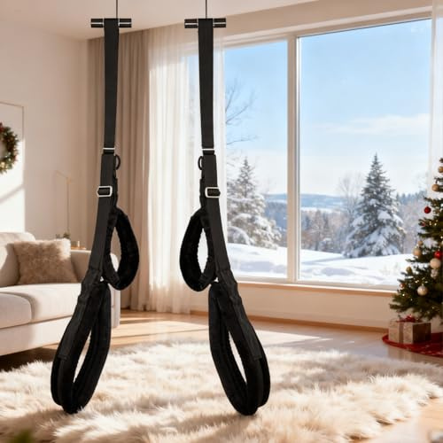 R6F- Black Hanging 360-Degree with Adjustable Hanging Doorway Swings Kit