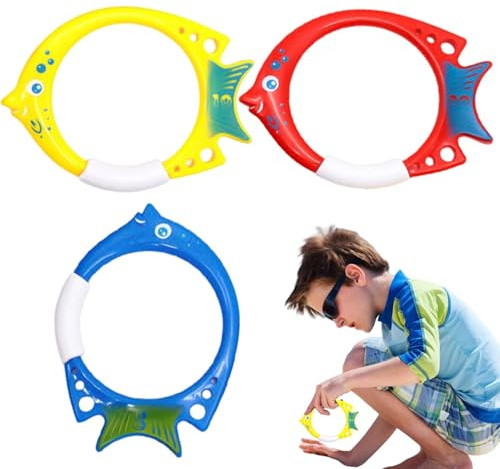 Generisch Spielzeug für Tauchbecken - Tauchringe Fischform,Pool-Schwimmtrainingsspielzeug, Tauchhilfe-Geschenkset, Kinder-Poolspielzeug für Spaß, sinkendes Spielzeugspiel