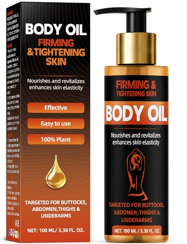 Glow Remedy Oil Skin Tightening 3.38 FL OZ, After Shower Body Oil, Skin Tightening and Hydrating Treatment for Arms, Legs, Stomach and Full Body, Deep Moisturizing Body Care That Plumps (100ml)