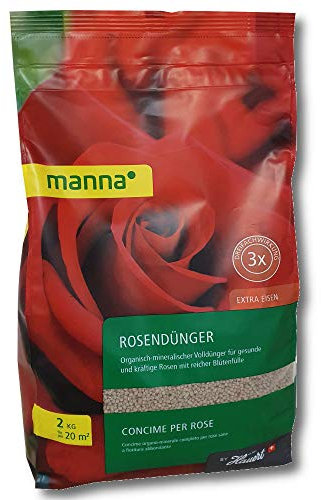 WOOTONG Manna Rosendünger 2 kg für kräftige Rosen mit reicher Blütenfülle und Magnesium und Eisen für kräftiges Blattgrün