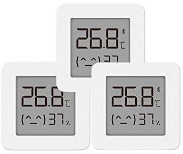 Mini Termómetro Higrometro Digital para Interior, Sensores Suizos de Alta Precisión para Interiores, para Xiaomi mijia APP, 3 PCS