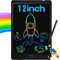 Richgv Bunte LCD Schreibtafel Kinder 12 Zoll,Maltafel Zaubertafel mit Magnet,Löschbarem Handschrift Block Schreibtablett Elektronisch, LCD Zaubertafel Kinder,Lernspielzeuggeschenk für Mädchen & Jungen