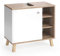Vicco Waschbeckenunterschrank Senyo, Waschtischunterschrank, Weiß/Sonoma, 60 x 54 cm