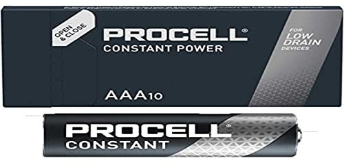 Duracell Batteria alcalina, Micro, AAA, LR03, 1,5 V Procell Constant, Retail Box (Confezione da 10), Multicolore, 5000394149199