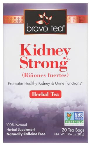 Bravo Tea Kidney Strong Herbal Tea, Naturally Caffeine Free, Vegan Friendly, Gluten Free & Non-GMO, 20 Tea Bags (Pack of 6)
