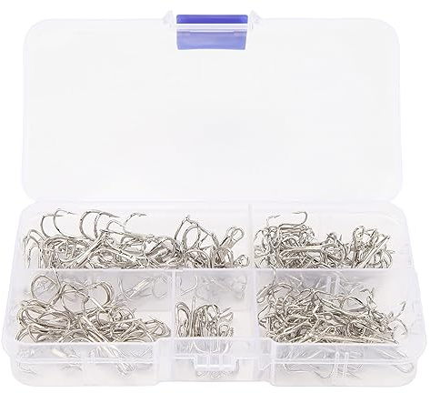Treble Fishhooks Set, High Strike Rate 120PCS Sturdy High Carbon Steel Triple Fish Hooks High Toughness with Storage Box for Sea Fishing