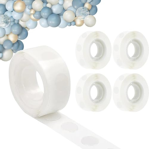 400 puntini di colla per palloncini, punti adesivi rimovibili per palloncini, extra forti, puntini biadesivi per feste di compleanno, matrimoni, decorazioni natalizie e fai da te, album di ritagli, 4