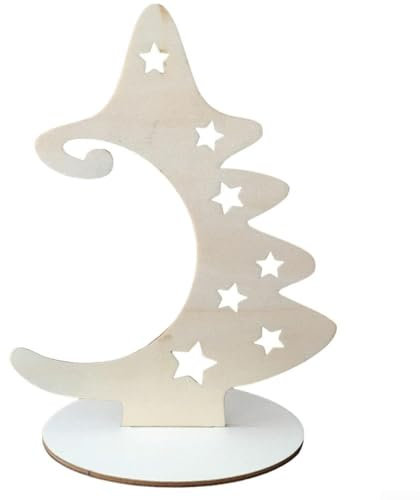 Supporto per albero di Natale in legno con base rotonda per decorazione casa vacanza