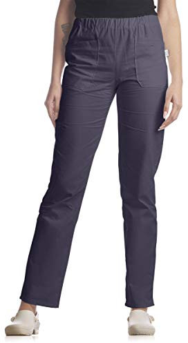 Tecno Hospital - Pantaloni Sanitari Unisex, Elastico e Tasche Frontali, per Infermieri e Medici, Uso Ospedaliero e Scolastico (S, Blu Navy)