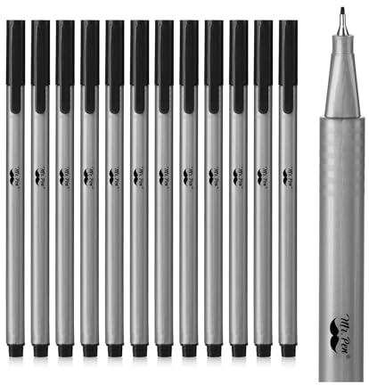 Mr. Pen- Black Fineliner Pens, 12 Pack, Fine Point, Smooth Bible Journaling Pens for Note-Taking, Sketching, Planning, Art Projects, Small Detailing, Fine-Ink Drawings, School Supplies