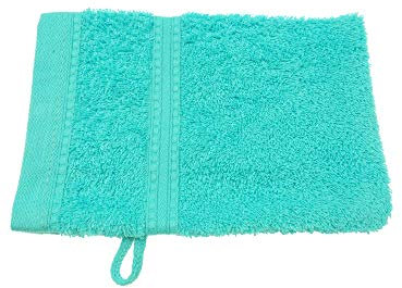 Julie Julsen® Bio Waschhandschuhe in 32 Farben erhältlich weich und saugstark Türkis 15x21 cm