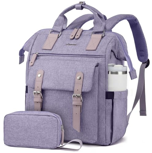 LOVEVOOK Laptop Backpack for Women, 15.6 Inch Teacher Nurse Bag Work Travel Computer Backpacks Purse, College Bookbag for School, Water Resistant Daypack, 15.6 inch