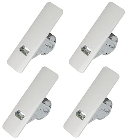 4 x Einlaß Design Gurtwickler mit Clip-Blende für 20-23 mm Unterputz Rollladen, Rolladen für Gurt 23mm Maxi