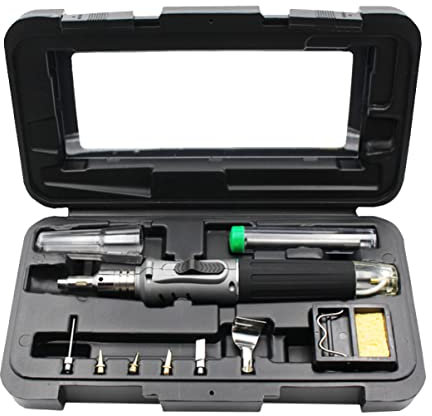 Hemobllo Fer À Souder À Gaz Sans Fil Kit De Soudage À Gaz Rechargeable Température De Flamme Jusqu Pour Bricolage Et Réparation