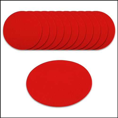 Sir Finley Monkey Filzuntersetzer rund 10 cm (12 Stück) - Glasuntersetzer rot - Tischuntersetzer zum Schutz vor Flecken und Kratzern - pflegeleichtes Glas untersetzer-Set