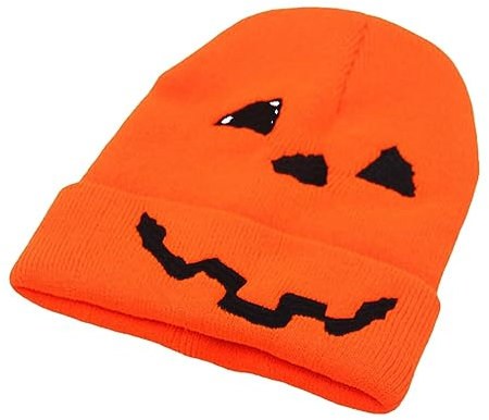 Halloween Kostüm Mädchen Bedruckter Trachtenhüte Lustige Strickmütze mit Stickerei, Warmer Winter für Halloween Schön Bedruckter Trachtenhüte Cosplay Party (Red, One Size)