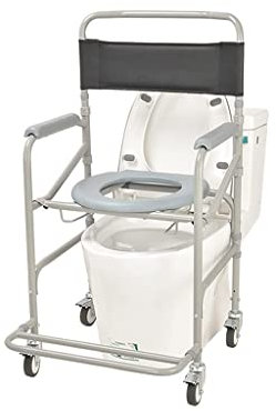 LYDBMYT Sedia da toilette pieghevole leggera e pieghevole, per comodini, sedia a rotelle da bagno, sedia da doccia con braccioli e schienale, sedia da toilette per donne incinte anziane