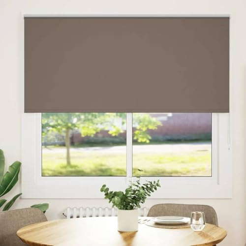 vidaXL Store Enrouleur occultant café 160x150cm Largeur du Tissu, Store de Jour et de Nuit, Store de Cuisine, Store Enrouleur occultant