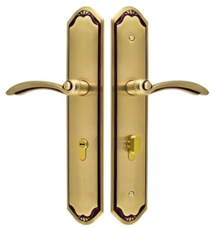 Pgnex Serratura for porta in legno massello antifurto con maniglia for doppia porta Villa in rame