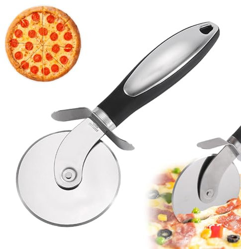 Tagliapizza, rullo per pizza, tagliapizza, per pizza, per pizza, per pizza, di alta qualità, in acciaio inox, super affilato, facile da tagliare e pulire