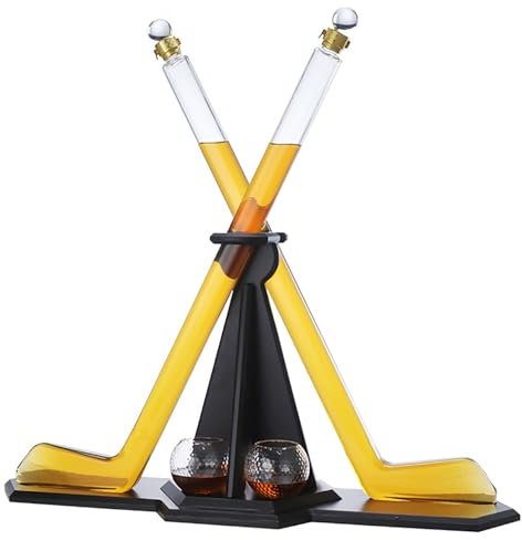 KHZKHC 750ml Wine Decanter, Golf Clubs Whiskey Decanter Set, With 2 Base 1 Cup, Creative Guitar Decanter, Birthday Gift For Men Him, For Whiskey, Wine And Many Other Beverages