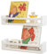 Bücherregal Kinder 2er set,40CM Weiß Nursery Bücherregale für Wand für Kinderzimmer, kleine Wand montiert Kiefer Holz Bücherregal für Baby Teen Jungen Mädchen Schlafzimmer Badezimmer Spielzeug