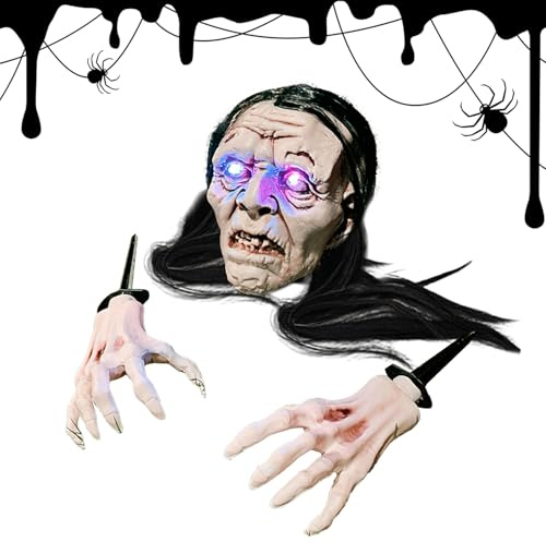 scheletrici, scheletro esterno in uscita dalla terra, decorazioni spaventose leggere per giardino esterno, casa infestata, festa, prato, festival e