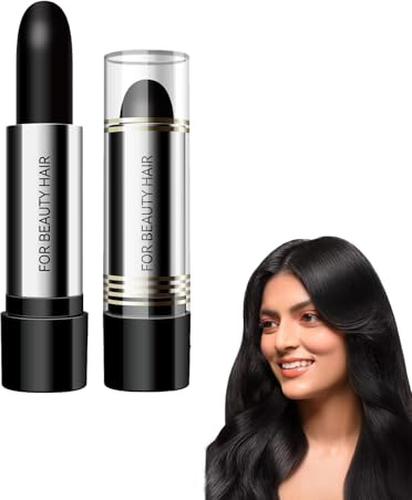 Stick Colorante Istantaneo per Ritocco Radici, Penna per Tinta Temporanea Capelli Bianchi, Mascara per Capelli a Rapida Azione, Stick Ritocco Impermeabile e Non Grasso (#1, 4g)