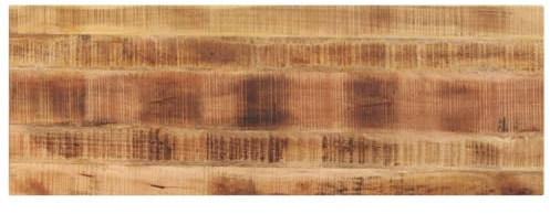 SooIarix Bordsskiva 140 x 50 x 3,8 cm, rektangulär av massivt trä mango, stabil skrivbordsskiva för matplats och kök, naturlig design